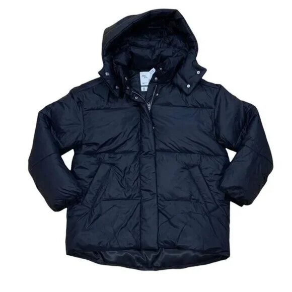 New with Tags NWT Abercrombie & Fitch Black Oversized Puffer Jacket Size Small - Picture 6 of 10